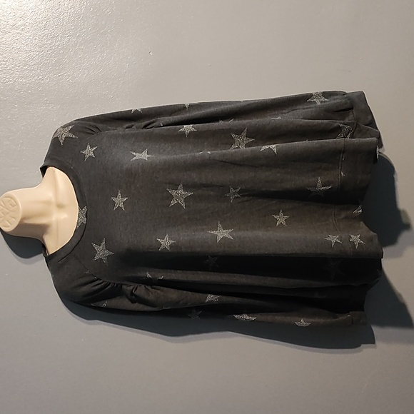 Oxford & Park women's charcoal gray with stars blouse size 2XL - Picture 7 of 17